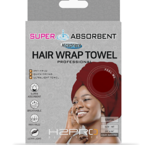 SUPER ABSORBENT HAIR WRAP – Burgundy - Image 1